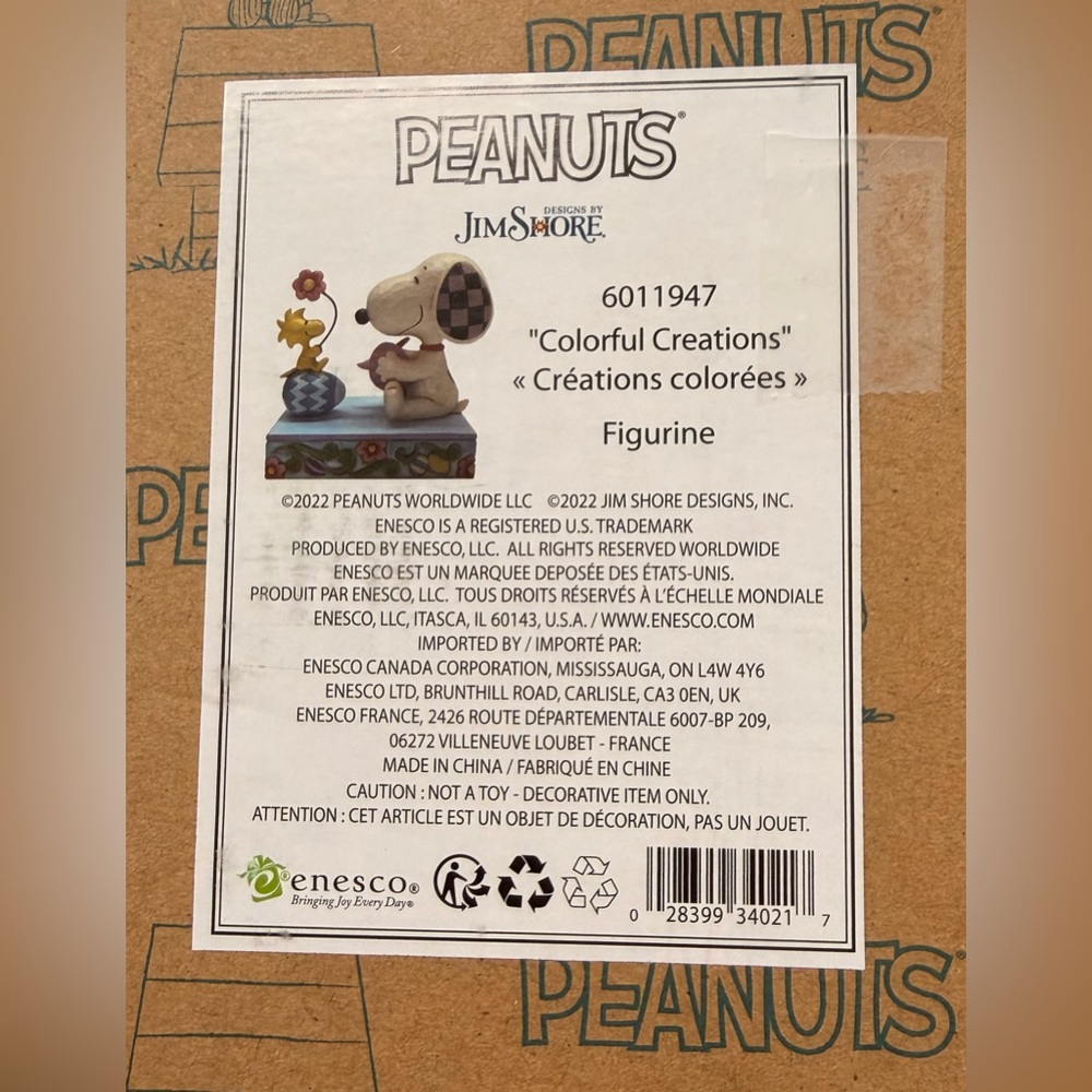 Jim Shore Snoopy & Woodstock Easter Eggs Figurine #6011947. NIB